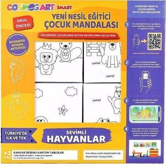 Cosmosart Smart Yeni Kutu Kalemsiz Sevimli Hayvanlar 15 x 15