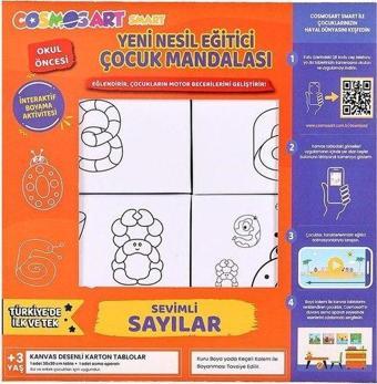 Cosmosart Smart Yeni Kutu Kalemsiz Sevimli Sayılar 15 x 15