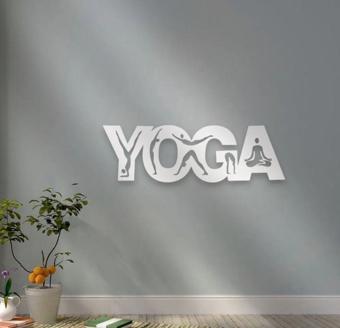 Bidoluraf Yoga Metal Duvar Tablosu 100X32 Cm