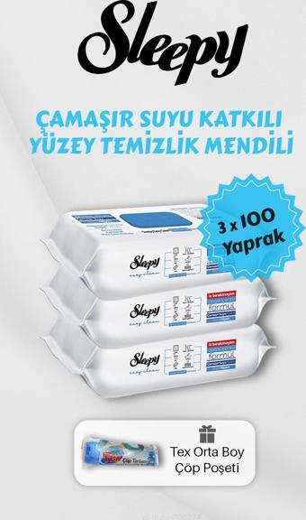 300 Adet Çamaşır Suyu Katkılı Temizlik Havlusu Çöp Poşeti Hediyeli