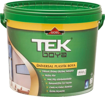 TEK ÜNİVERSAL PLASTİK İÇ CEPHE BOYASI BEYAZ 2,5 LT