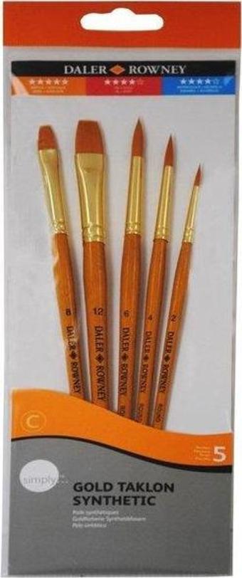 Daler Rowney Taklon 5li Kısa Fırça Seti 21620502