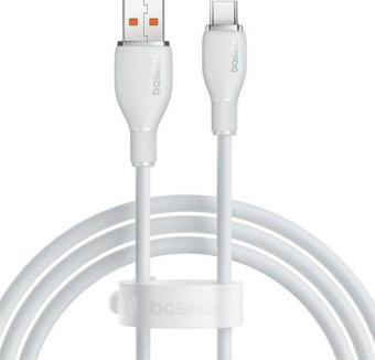 Baseus Pudding Hızlı Şarj Özellikli USB Type-C 100W Kablo 1.2m. Beyaz