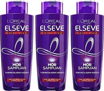 Elseve 3'lü Turunculaşma Karşıtı Mor Şampuan 200 Ml Seti