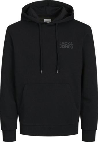 Jack & Jones 12152840 Jjecorp Logo Sweat Hood Noos Siyah Küçük