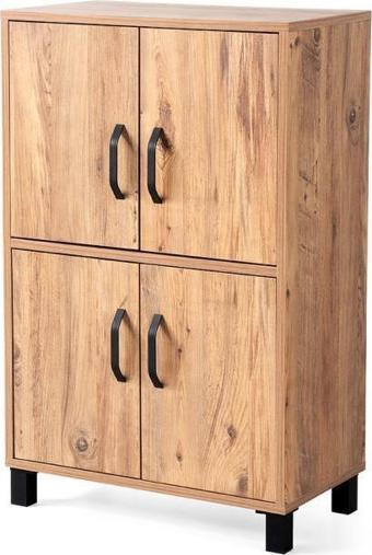 Gonca Dört Kapaklı Çok Amaçlı Dolap Çam 62,5x35x99