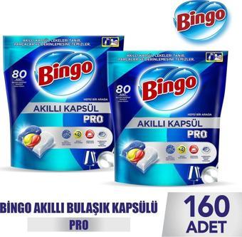 Bingo Akıllı Kapsül Pro Bulaşık Makinesi Deterjanı Tableti 160'lı