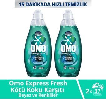 Omo Express Fresh 1480 ml Beyaz&Renkli (Yeşil) x 2 Adet