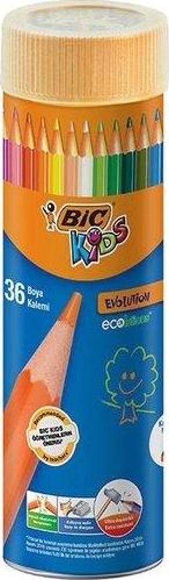 Bic Kids Evolution Metal Tüp 36'lı Kuru Boya Seti