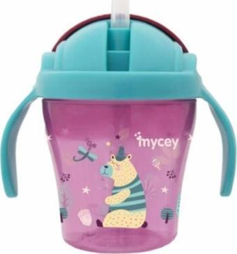 Mycey 5210 Kulplu  Pipetli Bardak 200 Ml 9 Ay+ Pembe