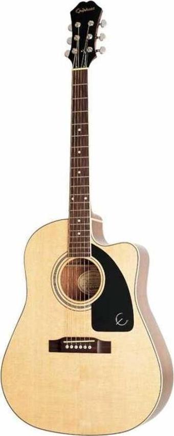 Epiphone AJ-220SCE Solid Top Elektro Akustik Gitar (Natural)