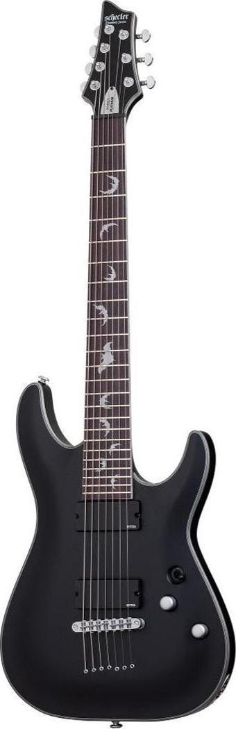 Schecter Damien Platinum-7 Elektro Gitar (Satin Black)