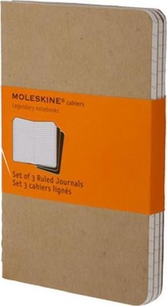 Moleskine Cahier Cep Boy 3'lü Çizgili Defter Bej 