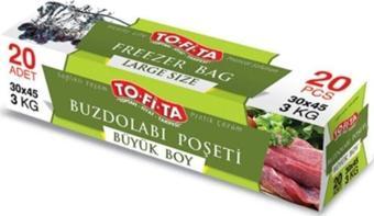 Tofita Büyük Boy Buzdolabi Poşeti 20'li 30x45
