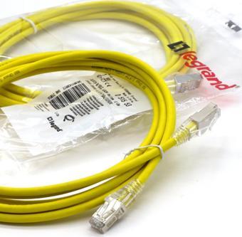 LEGRAND CATEGORY 6A S/FTP LSZH YELLOW 3 MT PATCH CORD (051553)