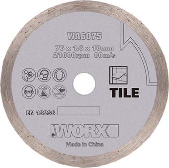 WORX WA6075 WX801 İçin 76x10mm Fayans, Seramik, Mermer Elmas Kesme Diski