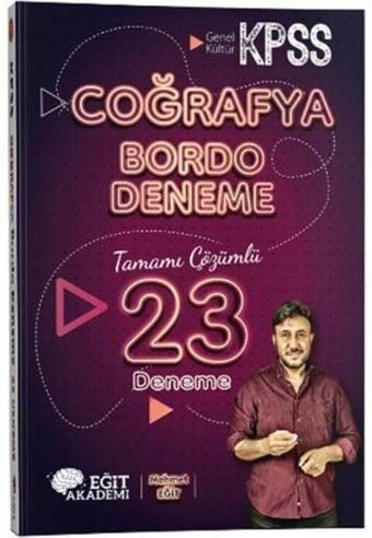 2023 KPSS Coğrafya Tamamı Çözümlü 23 Bordo Deneme - Mehmet Eğit - Mehmet Eğit