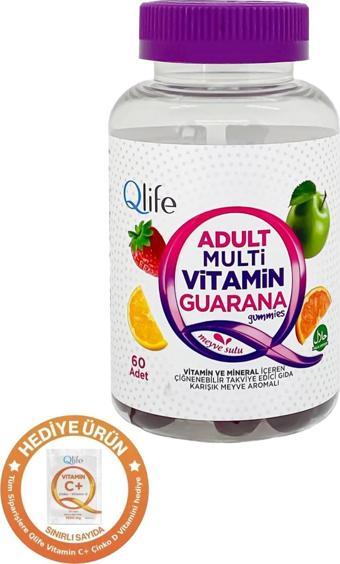 Qlife Adult Multivitamin Guarana Gummies Çiğnenebilir 60 Adet