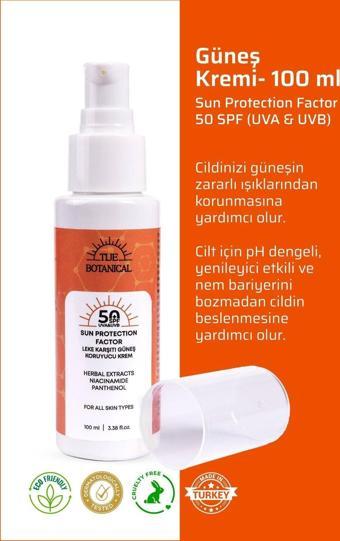 Tije Botanical Güneş Kremi- 100 Ml - Sun Protection Factor 50 Spf (Uva & Uvb)