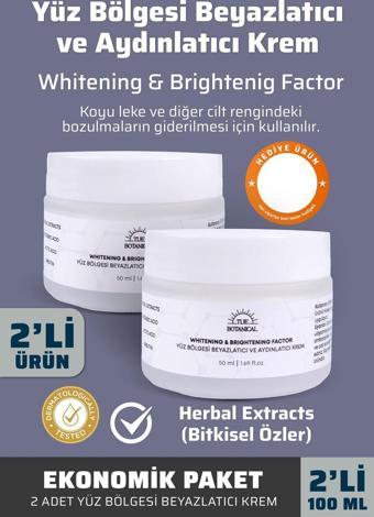 Tije Botanical İkili Ekonomik Yüz Bölgesi Beyazlatıcı Ve Aydınlatıcı Krem - 50 Ml - Whitening & Brightenig Factor