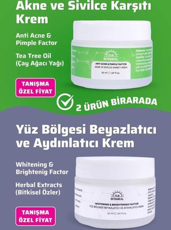 Tije Botanical Yüz Bölgesi Beyazlatıcı Ve Aydınlatıcı Krem Ve Akne Ve Sivilce Karşıtı Krem (İkili Ürün)