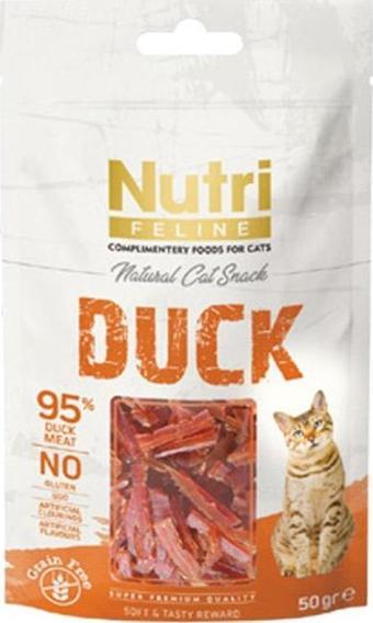 Nutri Feline 50Gr %100 Doğal Etten Natural Cat Snack Ördek Etli Atıştırmalık 12Adet Kedi Ödülü 