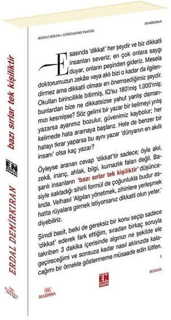 Bazı Sırlar Tek Kişiliktir - Erdal Demirkıran - Kashna Kitap Ağacı