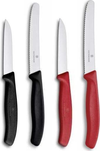 Victorinox Siyah Kırmızı Soyma Bıçak Seti