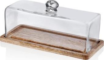 MADERA DİKDÖRTGEN KEK SAKLAMA FANUSU 15X32X14CM