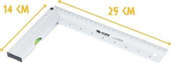 Kupa Su Terazili Alüminyum Gönye 250 mm.