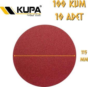 Kupa Yuvarlak Cırt Zımpara 115 mm - P100 Kum - 10 Adet