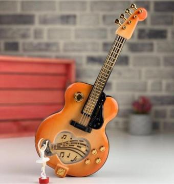 Mobgift Balerinli Kapaklı Gitar Müzik Kutusu