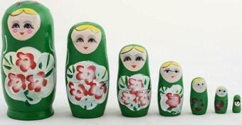 Mobgift Ahşap 7’Li Matruşka Bebek