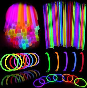 Mobgift Glow Stick Fosforlu Neon Çubuk 100 Lü Paket