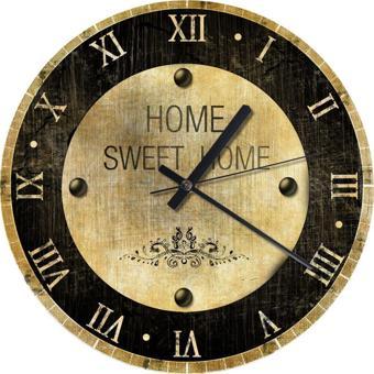 Ekart Home Sweet Home Romen Rakamlı Tasarım Duvar Saati