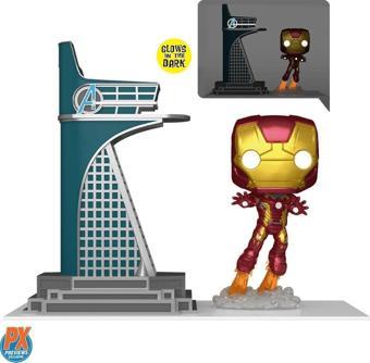 Funko Avengers 2 Iron Man With Avengers Tower Glow-İn-The-Dark Funko Pop! Town #35 Special Edition Figür