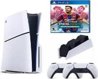 Sony Playstation 5 Slim CD Edition + 2. Dualsense Ps5 Kol + Sarj Istasyonu + Pes 21