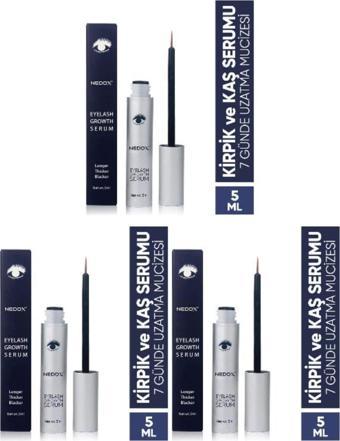 NEDOX 3 Adet Kaş Ve Kirpik Uzatıcı, Onarıcı, Besleyici Ve Güçlendirici Bakım Serum Garantili 5 ml