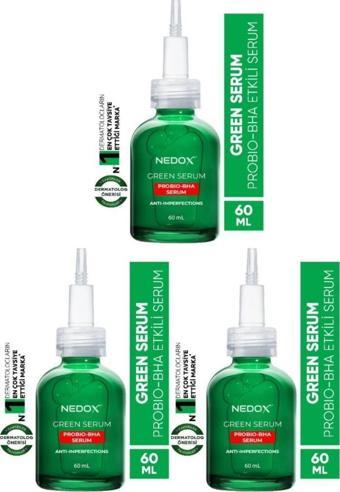 NEDOX 3 Adet Probio-bha Leke Karşıtı Green Serum 60ml