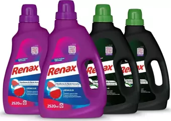 RENAX Sıvı Çamaşır Deterjanı 2520 ml - 4 Lü Paket (2 Renkliler + 2 Siyahlar)