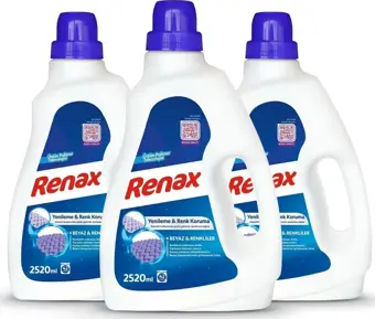 RENAX Sıvı Çamaşır Deterjanı Beyaz ve Renkliler 2520 ml - 3 Lü Paket