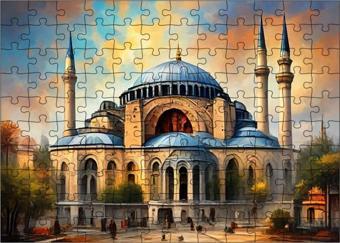 Ekart Ahşap Mdf Puzzle Yapboz Ayasofya Cami 120 Parça 25 x 35 cm