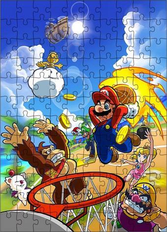 Ekart Ahşap Mdf Puzzle Yapboz Mario Basketbol 120 Parça 25 x 35 cm