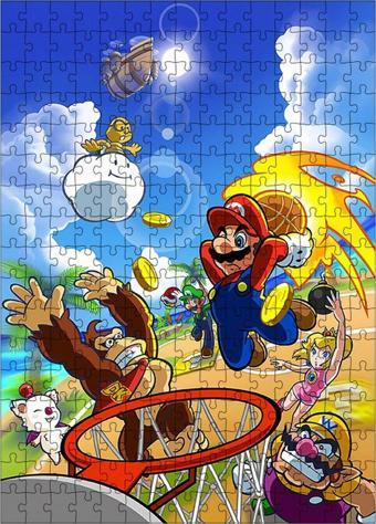 Ekart Ahşap Mdf Puzzle Yapboz Mario Basketbol 255 Parça 35 x 50 cm