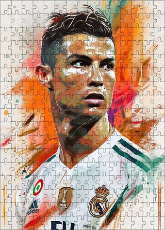 Ekart Ahşap Mdf Puzzle Yapboz Cristiano Ronaldo Futbolcu 255 Parça 35 x 50 cm