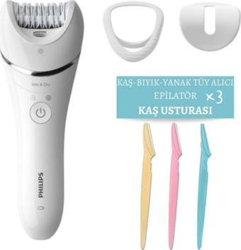 Philips Bre700/05 Islak Kuru Epilasyon Aleti - Yüz Jileti Ve Kaş Usturası 3'lü Ustura 2'li Avantaj S