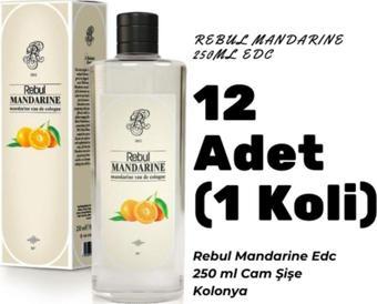 Mandarıne Edc 250ml Cam Şişeli Mandalina Kokulu Kolonya 12 Adet (1 Koli)