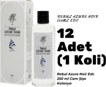 Rebul Azure Noir Edc 250ml Cam Şişeli Kolonya 12 Adet (1 Koli)