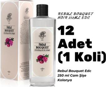 Rebul Bouquet Edc 250ml Cam Şişeli Buket Çiçeği Kokulu Kolonya 12 Adet (1 Koli)