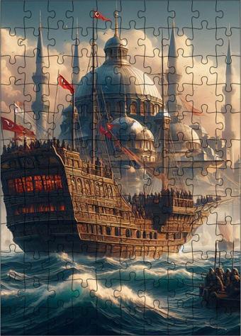 Ekart Ahşap Mdf Puzzle Yapboz Osmanlı Donanması Sefere Çıkıyor 120 Parça 25 x 35 cm